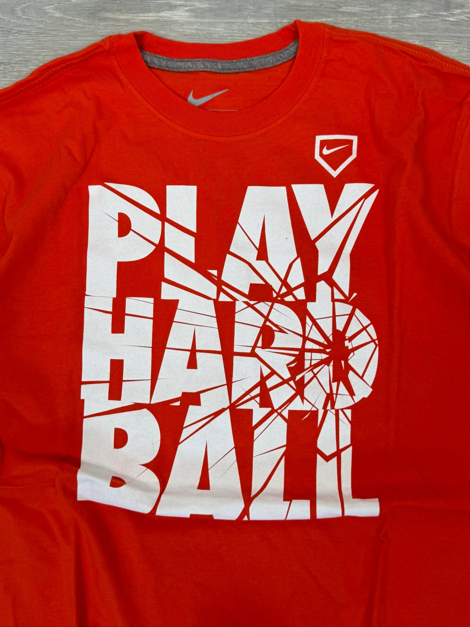 Camiseta Nike Play Hard Ball Baseball Vermelho Homem M Regular Fit 100% Algodão – photo 3